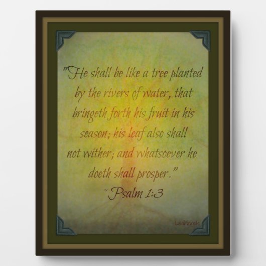 Psalm 1:3 Schrift Plaque Fotoplatte (Vorderseite)