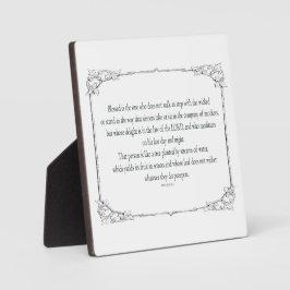 Psalm 1 Art - Gesegnet Recht mit Blumendesign Fotoplatte