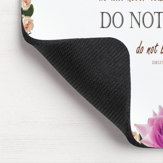 Psalm 1 Art - Gesegnet Recht mit Blumendesign Mousepad (Ecke)