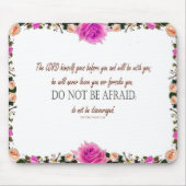 Psalm 1 Art - Gesegnet Recht mit Blumendesign Mousepad (Vorne)