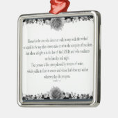 Psalm 1 Art - Gesegnet Recht mit Blumendesign Ornament Aus Metall (Links)