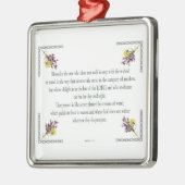 Psalm 1 Art - Gesegnet Recht mit Blumendesign Ornament Aus Metall (Links)