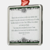 Psalm 1 Art - Gesegnet Recht mit Blumendesign Ornament Aus Metall (Links)