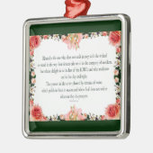 Psalm 1 Art - Gesegnet Recht mit Blumendesign Ornament Aus Metall (Links)
