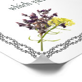 Psalm 1 Art - Gesegnet Recht mit Blumendesign Poster (Ecke)