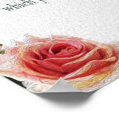 Psalm 1 Art - Gesegnet Recht mit Blumendesign Poster (Ecke)