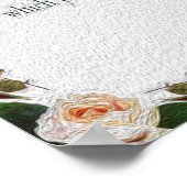 Psalm 1 Art - Gesegnet Recht mit Blumendesign Poster (Ecke)