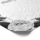 Psalm 1 Art - Gesegnet Recht mit Blumendesign Poster (Ecke)