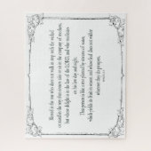 Psalm 1 Art - Gesegnet Recht mit Blumendesign Puzzle (Vertikal)