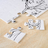 Psalm 1 Art - Gesegnet Recht mit Blumendesign Puzzle (Seite)