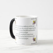 Psalm 1 Art - Gesegnet Recht mit Blumendesign Verwandlungstasse (Vorderseite Links)