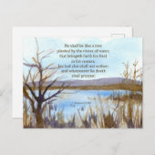 Psalm 1 Bibel Verse Wüste Wüste Massiv Postkarte (Vorne/Hinten)