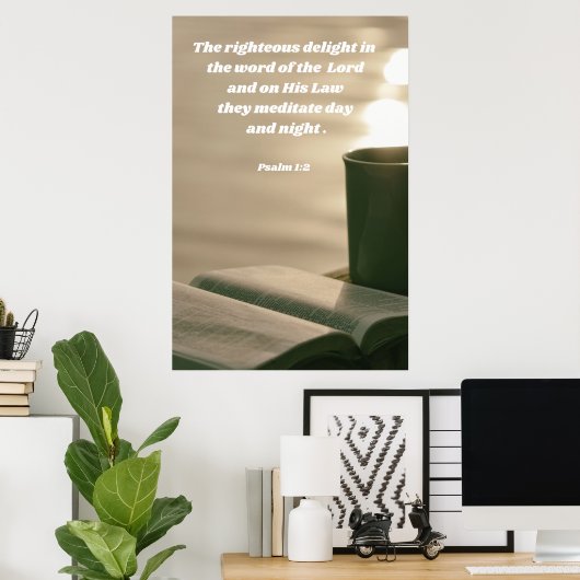 Psalm 1 Bibelstudie Poster (Heimbüro)