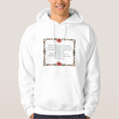 Psalm 1, Blume Border Design, Erträge in der Saiso Hoodie (Vorderseite)