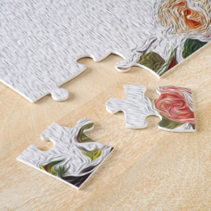 Psalm 1, Blumengrenzen, Öl, gesegnet ist derjenige Puzzle