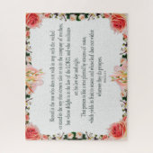 Psalm 1, Blumengrenzen, Öl, gesegnet ist derjenige Puzzle (Vertikal)