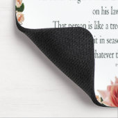Psalm 1, Blumenränder Bunt Mousepad (Ecke)