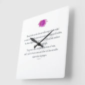 Psalm 1, das Eine nicht segne, rosa Blume Quadratische Wanduhr (Winkel)
