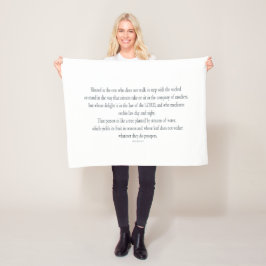 Psalm 1, does not walk in step with the wicked fleecedecke