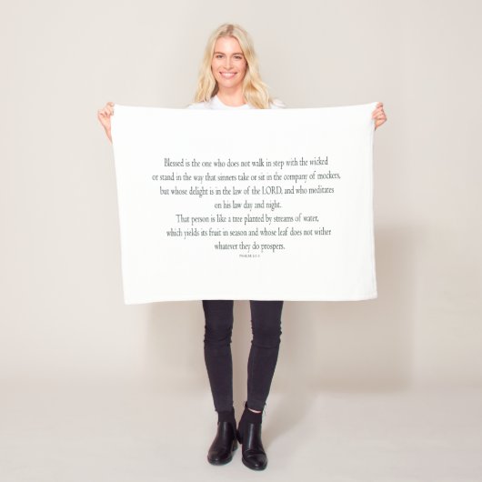 Psalm 1, does not walk in step with the wicked fleecedecke (Beispiel)