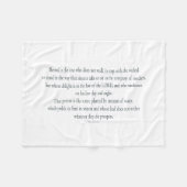 Psalm 1, does not walk in step with the wicked fleecedecke (Vorderseite (Horizontal))