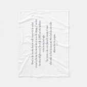 Psalm 1, does not walk in step with the wicked fleecedecke (Vorderseite)