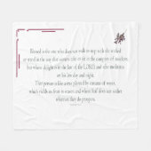 PSALM 1, does not walk in step with the wicked Fleecedecke (Vorderseite (Horizontal))