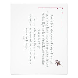 PSALM 1, does not walk in step with the wicked Fotodruck