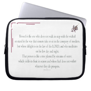 PSALM 1, does not walk in step with the wicked Laptopschutzhülle