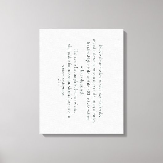 Psalm 1, does not walk in step with the wicked leinwanddruck (Vorderseite)