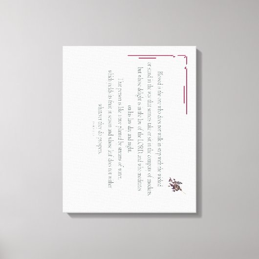 PSALM 1, does not walk in step with the wicked Leinwanddruck (Vorderseite)