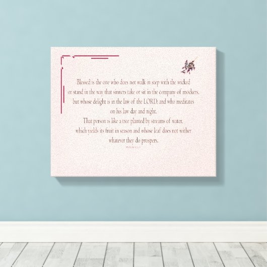 PSALM 1, does not walk in step with the wicked Leinwanddruck (Insitu (Holzboden))