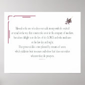 PSALM 1, does not walk in step with the wicked Poster (Vorne)