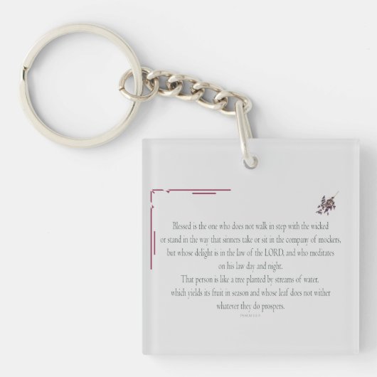 PSALM 1, does not walk in step with the wicked Schlüsselanhänger (Vorderseite)