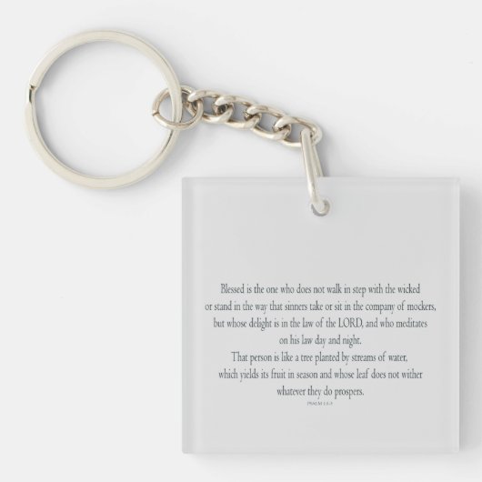 Psalm 1, does not walk in step with the wicked schlüsselanhänger (Vorderseite)