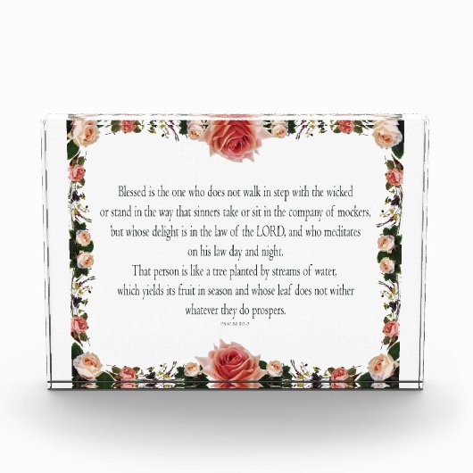 Psalm 1, Flower borders Fotoblock (Vorderseite)