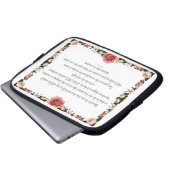 Psalm 1, Flower borders Laptopschutzhülle (Vorne Knopf)