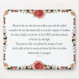 Psalm 1, Flower borders Mousepad