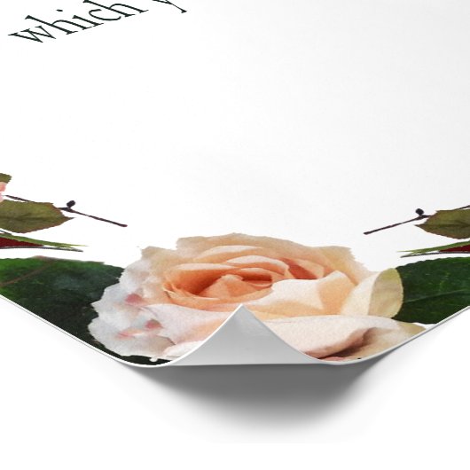 Psalm 1, Flower borders Poster (Ecke)