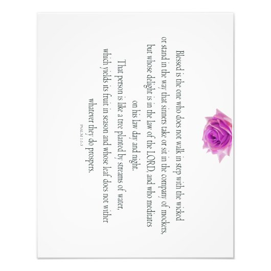 Psalm 1, Flower, Fotodruck (Vorne)