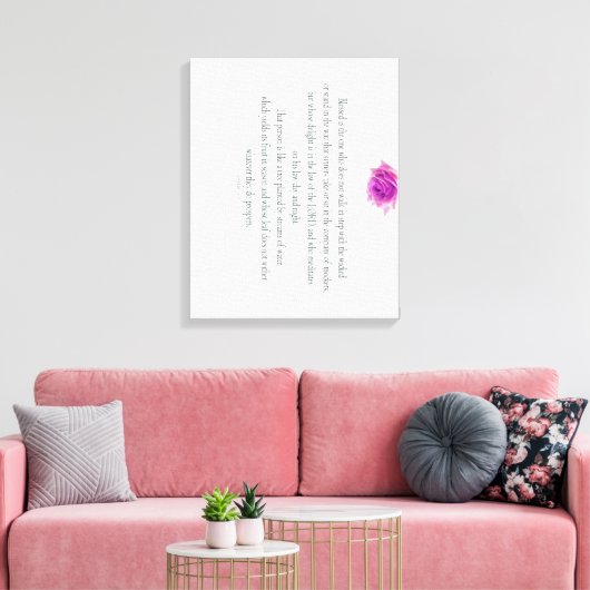 Psalm 1, Flower, Leinwanddruck (Insitu (Wohnzimmer))