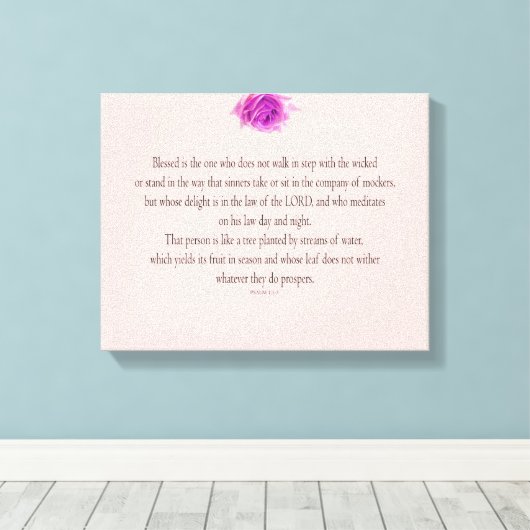 Psalm 1, Flower, Leinwanddruck (Insitu (Holzboden))