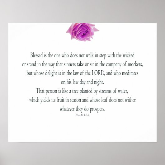 Psalm 1, Flower, Poster (Vorne)