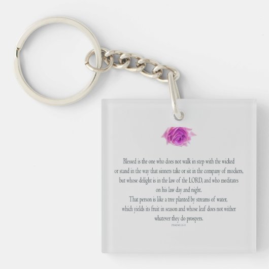 Psalm 1, Flower, Schlüsselanhänger (Vorderseite)