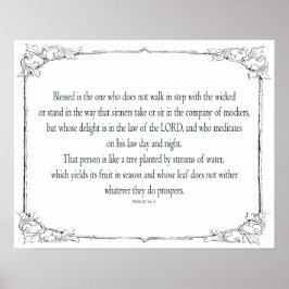 Psalm 1, geht nicht im Einklang mit den Schlechten Poster