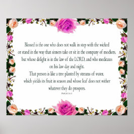 Psalm 1, geht nicht im Einklang mit den Schlechten Poster