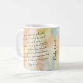 Psalm 1 Gesegnetes Wasserfarben-Skript Kaffeetasse (Vorderseite Links)