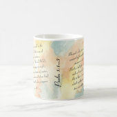 Psalm 1 Gesegnetes Wasserfarben-Skript Kaffeetasse (Mittel)