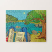Psalm 1 in den hebräische Bibel-jüdischen Puzzle (Horizontal)