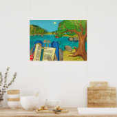 Psalm 1 in der hebräischen Bibel jüdische Christli Poster (Küche)